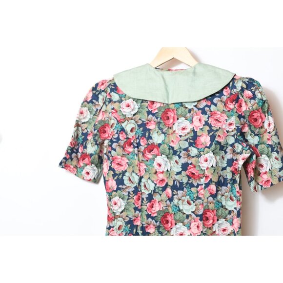 Vintage Maggie Breen Floral 80’sDress Cottagecore Trad Wife Size S READ - Picture 10 of 14